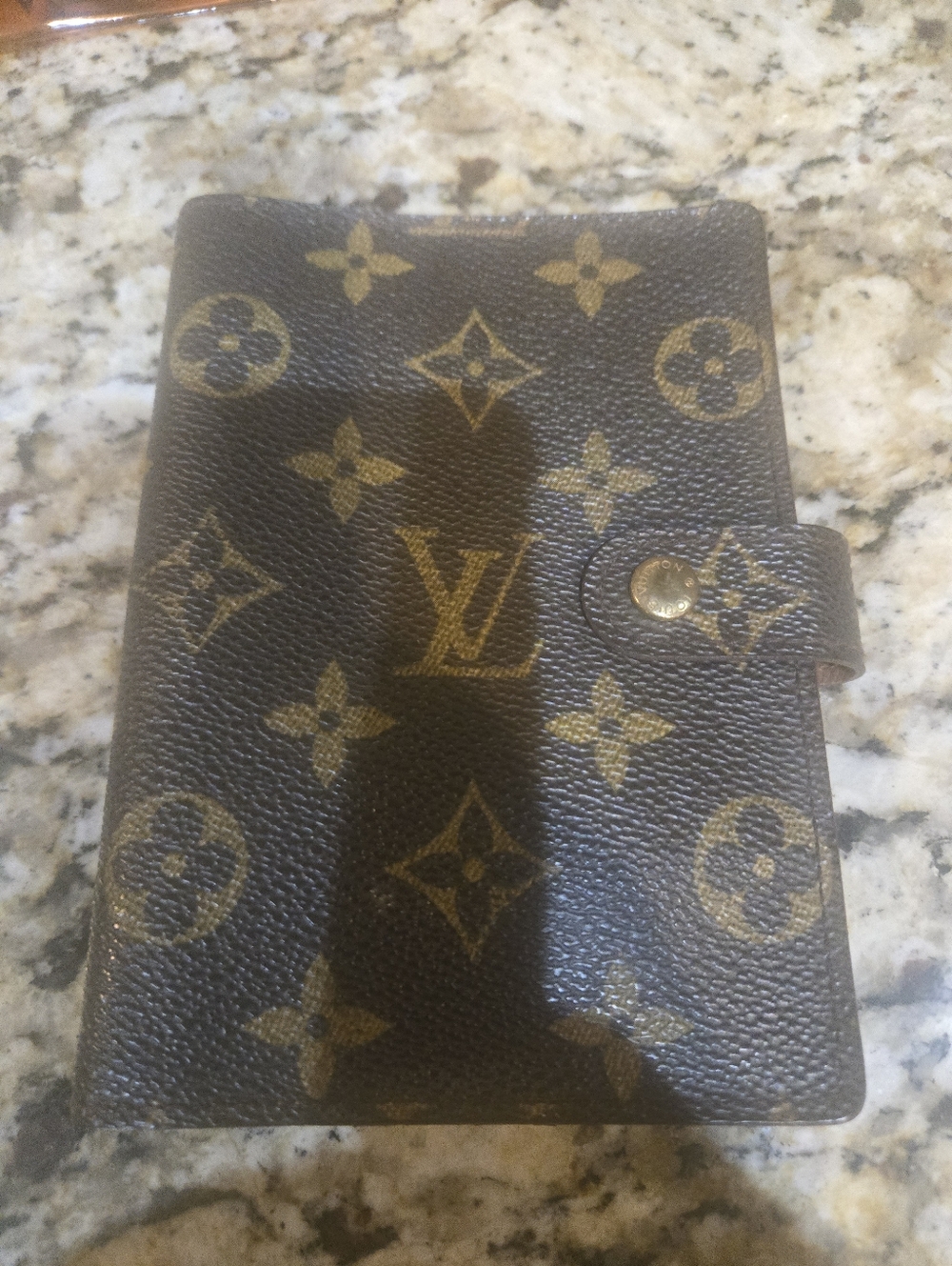 Louis Vuitton Monogram Agenda Cover in Brown and Gold